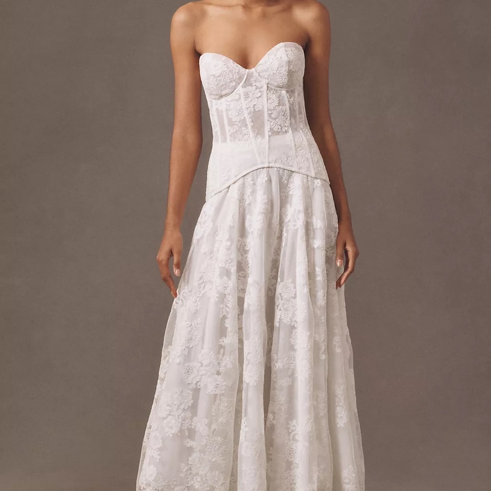 V. Chapman Carolena Lace Corset Two-Piece Set - Picture 2 of 2